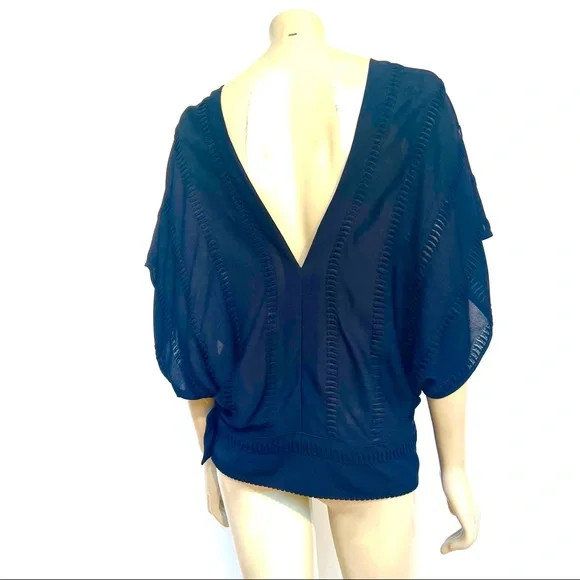 Vintage ROMAN KEFLAY Navy Blue Top - Picture 4 of 11